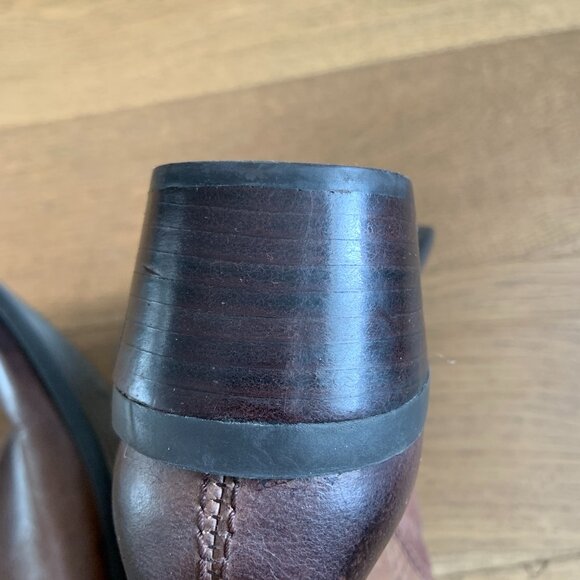 Vince Camuto Bollo Distressed Leather Studded Riding Boots Brown Size 8B/38 - Picture 12 of 16